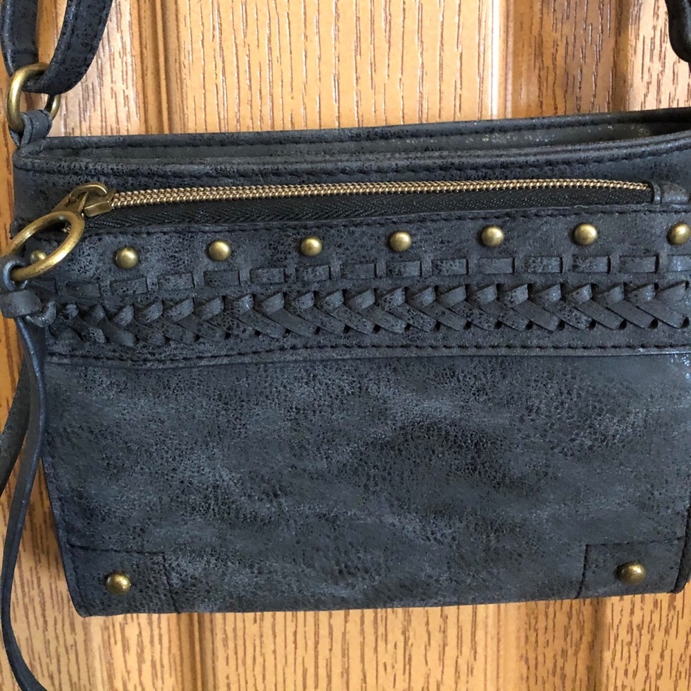 Gray detailed purse